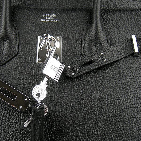 High Quality Fake Hermes Birkin 35CM Togo Leather Bag Black 6089